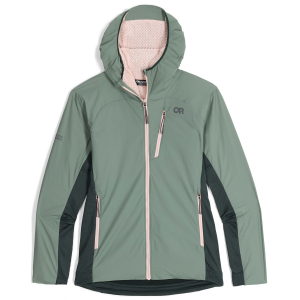 Women's Outdoor Research Deviator Hoodie 2024 Green size X-Small | Nylon/Spandex/Polyester