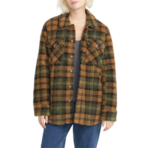 Women's Volcom Silent Sherpa Jacket 2023 in Brown size Small | Polyester