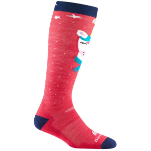 Kid's Darn Tough Magic Mountain Midweight OTC Socks 2026 in Pink size Medium | Nylon/Spandex/Wool