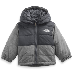 Kid's The North Face Reversible Mount Chimbo Full Zip Hooded Jacket Infants' 2024 in Gray size 0M-3M | Nylon/Polyester