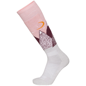 Kid's Le Bent Snowy Mountains Light Cushion Socks 2026 in Pink size Medium | Wool/Bamboo