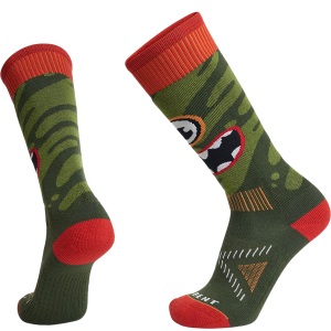 Kid's Le Bent Monster Party Light Snow Socks 2026 in Green size Small | Nylon/Wool/Elastane