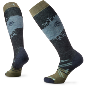 Women's Smartwool Full Cushion Snowpocalypse OTC Socks 2025 in Gray size Large | Nylon/Wool/Elastane