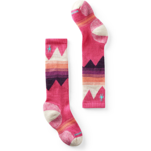Kid's Smartwool Light Cushion OTC Socks 2025 in Pink size Medium | Nylon/Wool/Elastane