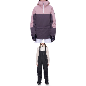 Women's 686 Upton Insulated Anorak Jacket 2024 - XS Package (XS) + S Insulated in Green size X-Small/Small