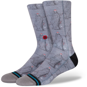 Stance Happy Holideath Socks 2023 in Gray size Medium | Nylon/Cotton/Elastane