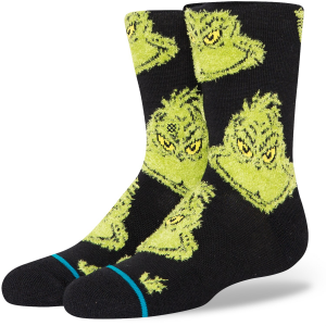 Kid's Stance Mean Ones Socks 2023 in Black size Large | Nylon/Cotton/Elastane