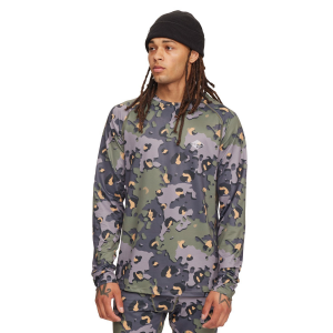evo Midweight Base Layer Crew Top Men's 2025 in Green size X-Large | Spandex/Polyester