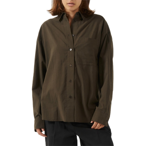 Women's Thrills Parker Shirt 2023 Brown size Medium | Cotton