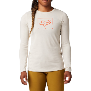 Women's Fox Racing Ranger DR Mid Long-Sleeve Jersey in White size X-Large | Cotton/Polyester