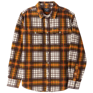 Dark Seas Haines Long-Sleeve Shirt Men's 2023 in Brown size Medium | Cotton