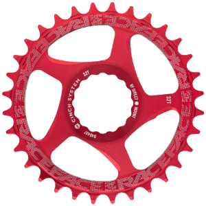 Race Face Narrow Wide Direct Mount Cinch Chainring 2025 in Red size 34T | Aluminum