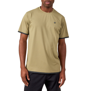 686 Let's Go Tech T-Shirt Men's 2024 in Khaki size Small | Polyester/Plastic