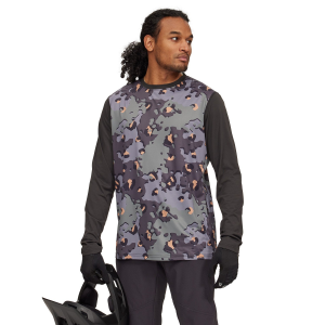 evo Lookout Long-Sleeve Bike Jersey 2024 in Gray size X-Large | Polyester