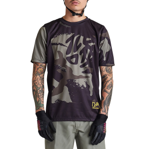 Troy Lee Designs Flowline Short-Sleeve Jersey 2024 in Black size Small | Cotton/Polyester