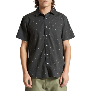 Brixton Charter Print Short-Sleeve Shirt Men's 2024 in Black size Small | Spandex/Cotton/Polyester