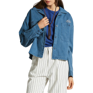 Women's Brixton Utopia Overshirt 2024 Blue size Large | Cotton