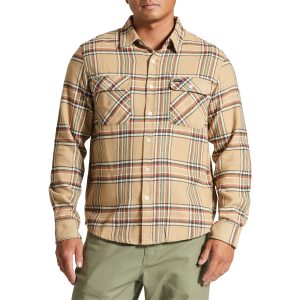 Brixton Bowery Long-Sleeve Men's 2024 in Brown size Small | Acrylic/Cotton/Polyester