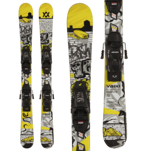 Kid's Volkl Mini Revolt Jr Skis + vMotion 4.5 Jr BindingsKids' 2025 in Black size 108