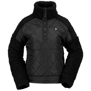 Women's Volcom Ferron Pullover Jacket 2024 in Black size Small | Polyester