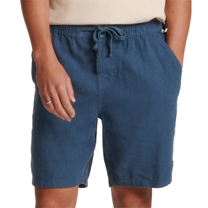 The Critical Slide Society Cruiser Linen Shorts Men's 2024 Blue in Azure size 30"