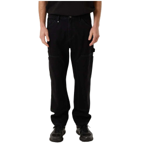 Thrills Carpenter Double Knee Pants Men's 2024 in Black size 30" | Cotton/Denim