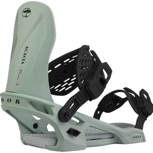Women's Arbor Acacia Snowboard Bindings 2025 in Green size Medium | Nylon