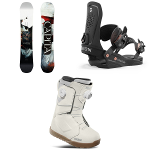 Women's CAPiTA Birds Of A Feather Snowboard 2025 - 142 Package (142 cm) + S Womens in Green size 142/S | Plastic