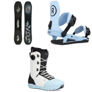 Ride Algorythm Snowboard 2025 - 155W Package (155W cm) + L Mens in Black size 155W/L | Nylon/Aluminum/Bamboo