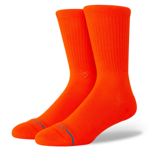 Stance Icon Socks 2024 in Orange size Large