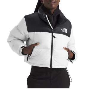 Women's The North Face Nuptse Short Jacket 2024 in White size X-Small | Nylon