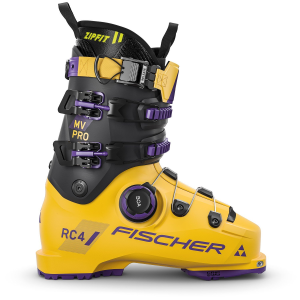 Fischer RC4 Pro MV DYN BOA Alpine Touring Ski Boots 2025 in Yellow size 29.5 | Rubber/Neoprene