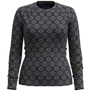 Women's Smartwool Classic Thermal Base Layer Crew Top 2025 in Black size X-Small