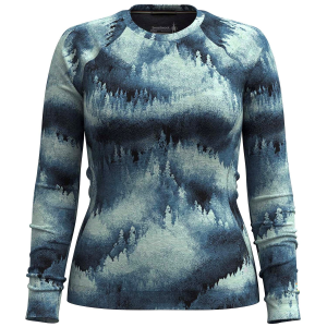 Women's Smartwool Classic Thermal Base Layer Crew Top 2026 in Blue size Large