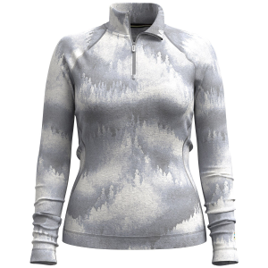 Women's Smartwool Classic Thermal Base Layer 1/4 Zip Top 2025 in Gray size Large