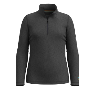 Kid's Smartwool Classic Thermal Base Layer 1/4 Zip Top 2025 in Gray size X-Small