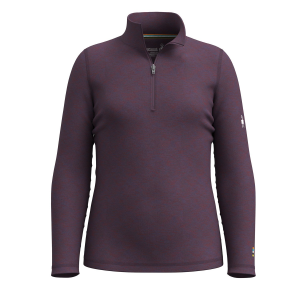Kid's Smartwool Classic Thermal Base Layer 1/4 Zip Top 2025 in Purple size Small