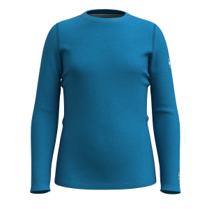 Kid's Smartwool Classic Thermal Base Layer Crew Top 2026 in Blue size Medium