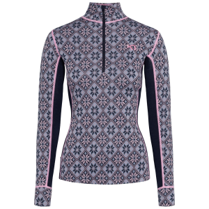 Women's Kari Traa Rose Half Zip Top 2025 in Blue size X-Small | Wool/Micron