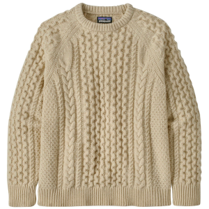 Patagonia Recycled Wool-Blend Cable Knit Crewneck Sweater Unisex 2024 in White size Large | Nylon/Wool