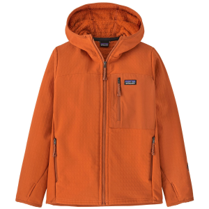 Kid's Patagonia R2 TechFace Hoodie 2025 in Red size X-Large | Spandex/Polyester