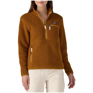 Women's Patagonia Retro Pile Marsupial Pullover 2024 in Brown size Medium | Polyester
