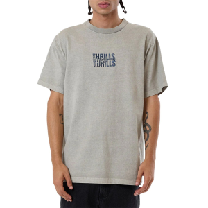 Thrills Warped State Embro Merch Fit T-Shirt 2024 Gray size Large | Cotton