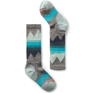 Kid's Smartwool Light Cushion OTC Socks 2026 in Blue size Large | Nylon/Wool/Elastane