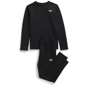 Kid's The North Face Teen Dotknit Thermal Set 2025 in Black size Medium | Polyester