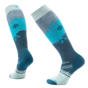 Women's Smartwool Full Cushion Snowpocalypse OTC Socks 2025 in Green size Large | Nylon/Wool/Elastane