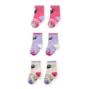 Kid's Smartwool Trio Socks Toddlers' 2025 in Purple size 3T | Nylon/Wool/Elastane