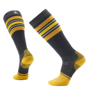 Smartwool Snowboard Targeted Cushion Stripe Extra Stretch OTC Socks 2026 in Black size X-Large | Nylon/Wool/Elastane