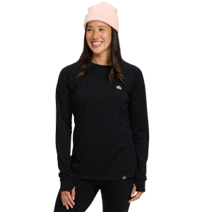 Women's evo Heavyweight Wool Crew Top 2026 in Black size Medium