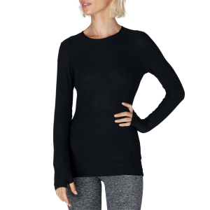 Women's Beyond Yoga Featherweight Classic Crew Pullover 2024 in Black size X-Small | Spandex/Polyester